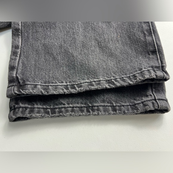New Garage Denim Black Slouchy Baggy Jeans Size 32 Distressed - Picture 10 of 15
